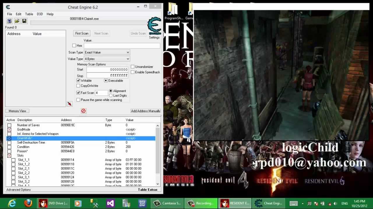 Kode Cheat Engine Resident Evil Revelations